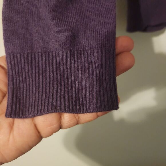 New York & Company 7th Avenue Design Studio Purple Cardigan‎ Women's Size M - Picture 5 of 6